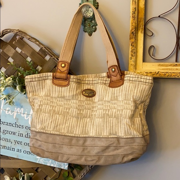 Fossil Handbags - Fossil canvas tote bag